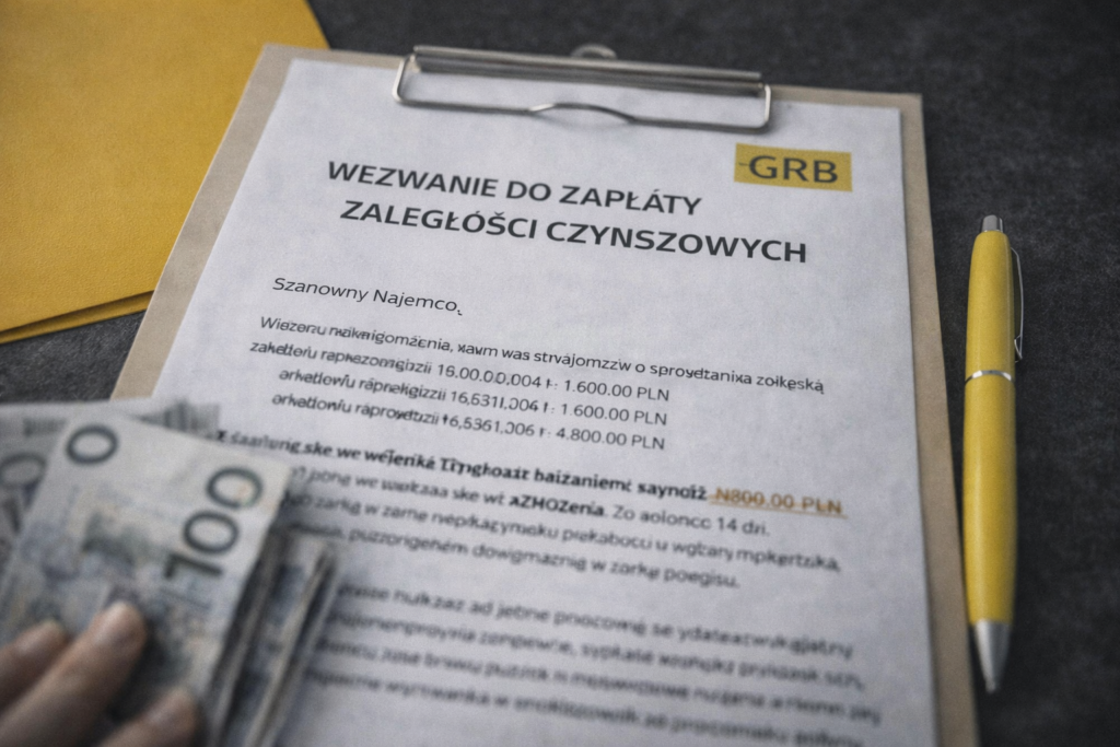 Najemca nie płaci - formalne wezwanie do zapłaty zaległego czynszu