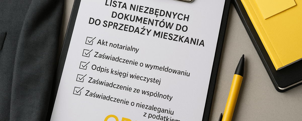 Lista niezbędnych dokumentów do sprzedaży mieszkania